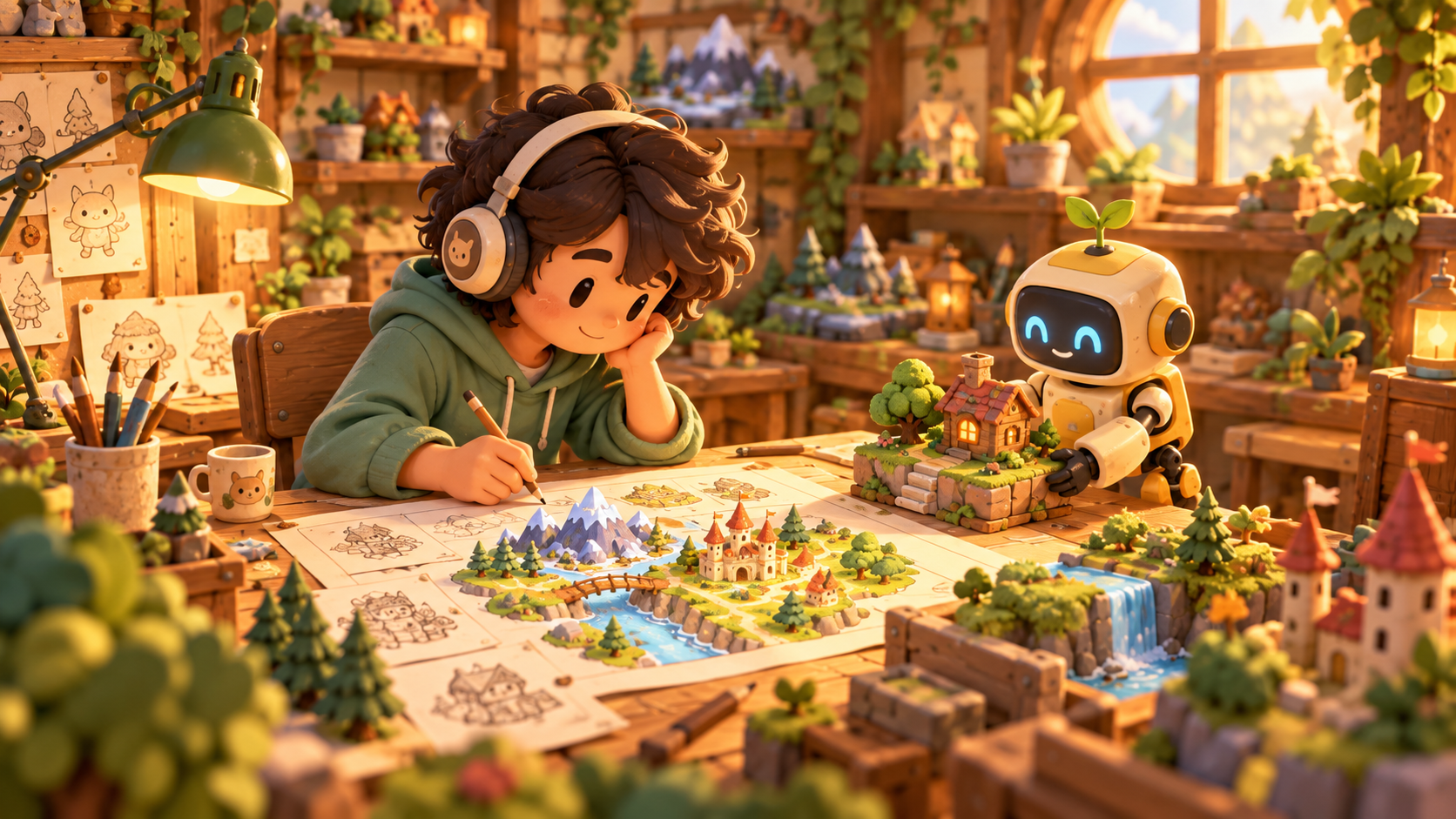 Developer cùng robot chăm chút thế giới thu nhỏ